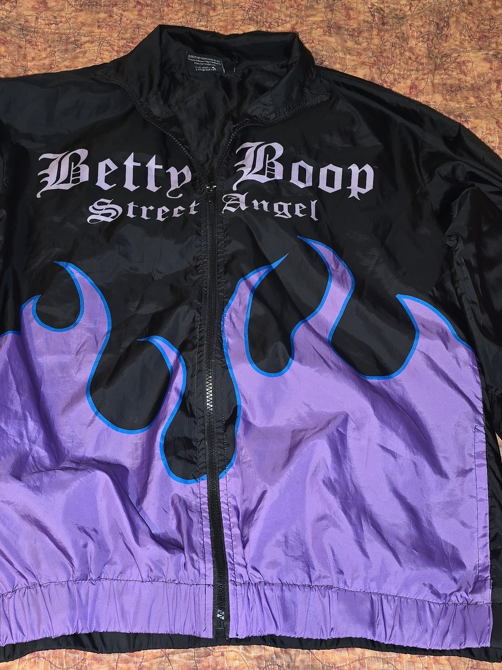 Betty Boop Street Angel Graphic Flame Windbreaker Jacket [Size M]